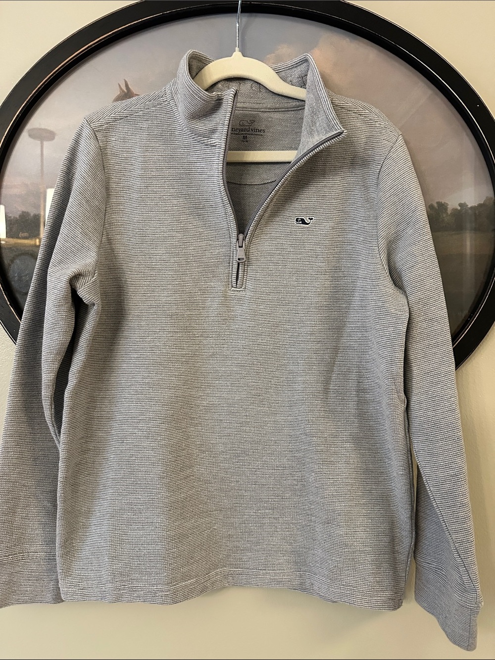 Vineyard Vines Light Gray Boys Half-Zip Pullover